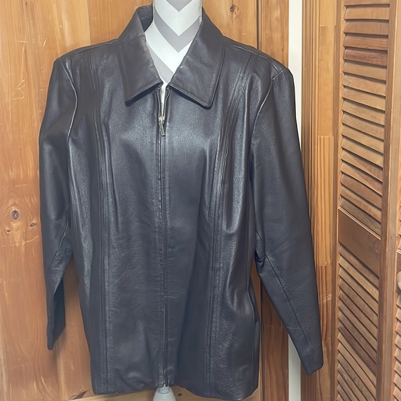 Jackets & Coats Women Plus Brown Genuine Leather